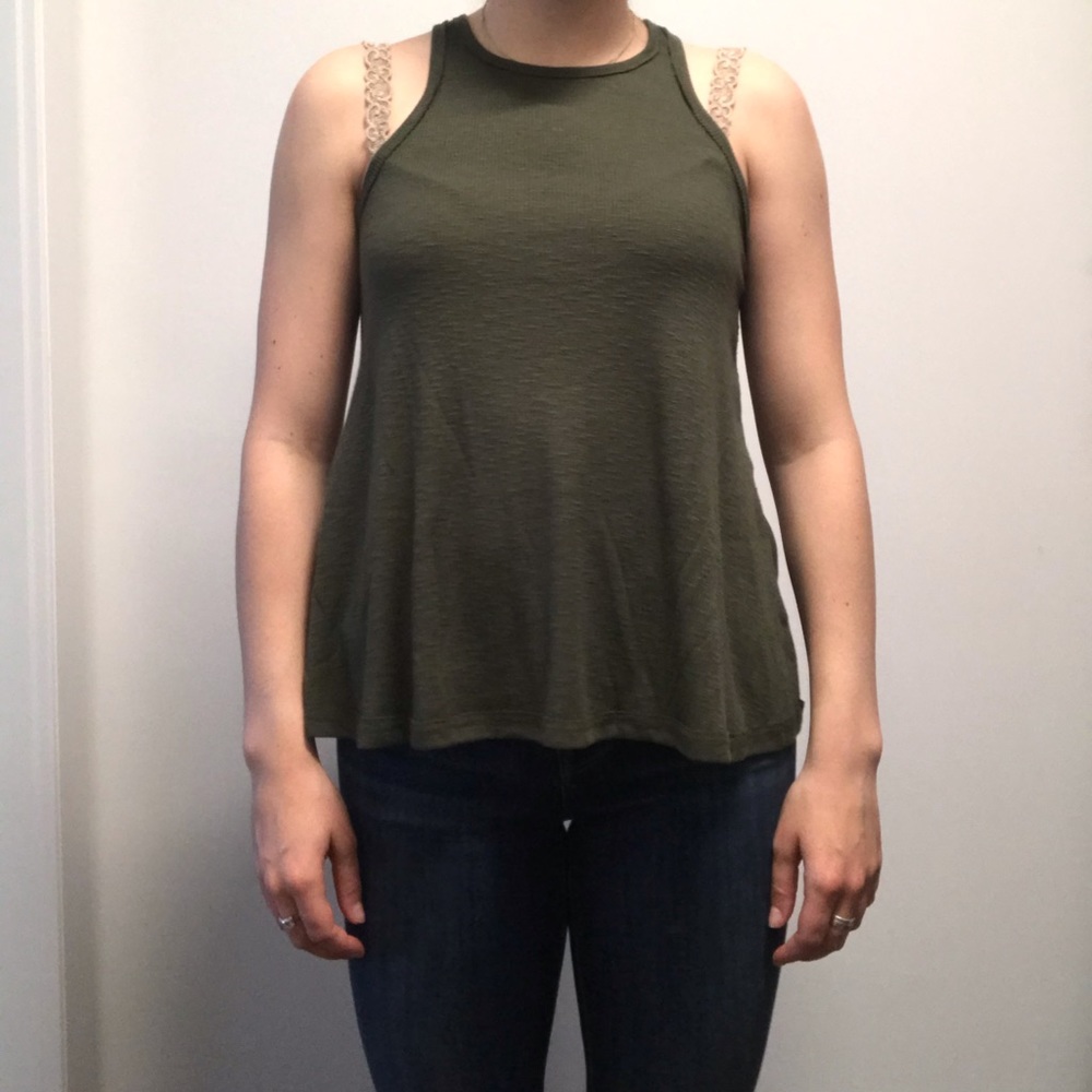 High neck free people tank top